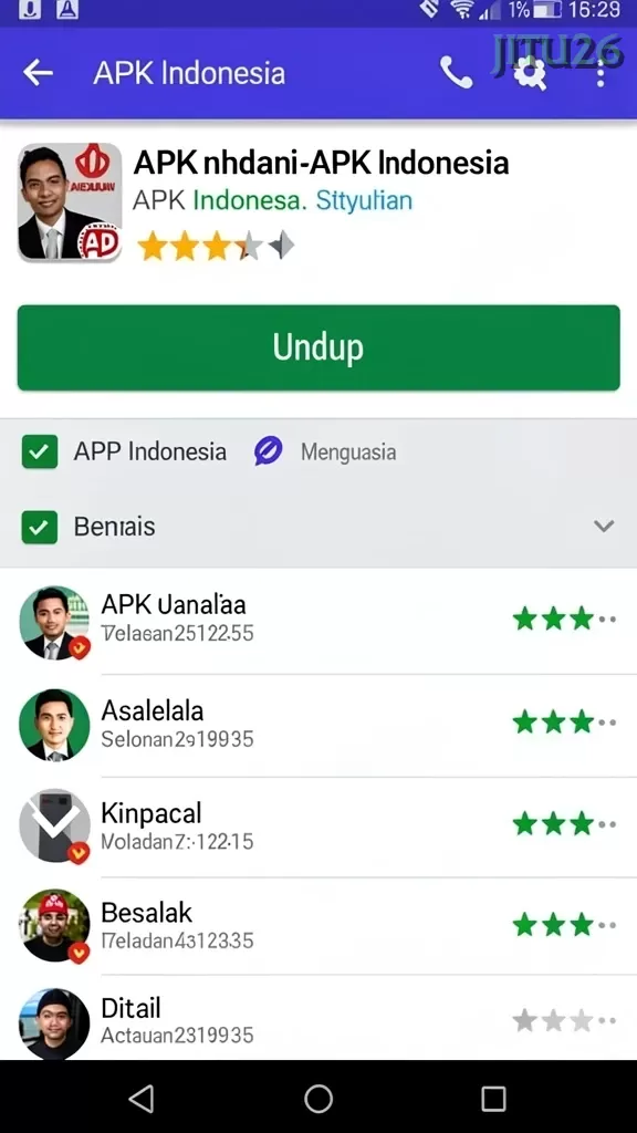 Cuplikan layar DOMINO4D — menu navigasi